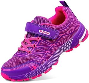 OJLVB Boys Girls Sneakers, Kids Tennis Running Shoes, Athletic Walking Gym Trail Shoe Breathable Lightweight