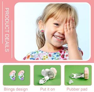 Clip On Earrings Hypoallergenic Clips Earrings Sets Suitable for Ages 4-12 Little Girls, Cute Small Clips On Earrings Jewelry Gifts Set - Image 7