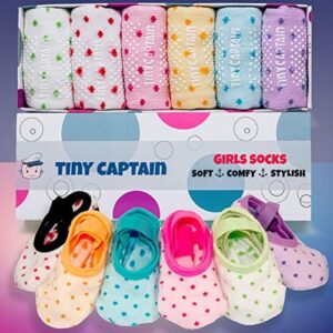 Tiny Captain Baby Toddler Girls Grip Socks Anti Slip w/Strap Socks Girl 0-7 Years Old Gift Set Age 1-7 Socks With Grippers - Image 5