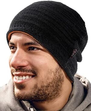 Lvaiz Mens Winter Beanie Hat Warm Fleece Lined Skull Cap for Men Reversible Women Windproof Watch Hat Knit Warm Unisex Beanie - Image 2