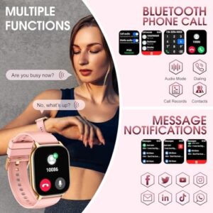 Smart Watch (Answer/Make Calls), 2.1" Smart Watches for Women 120+ Sport Modes Fitness Tracker with Sleep Heart Rate Monitor, Pedometer, IP68 Waterproof Women Fitness Watch for iOS Android Smartmatch - Image 3