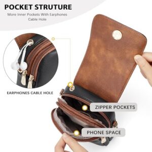 BOSTANTEN Small Crossbody Bags for Women Trendy Leather Phone Wallet Purses Handbags Adjustable Guitar Strap - Image 2