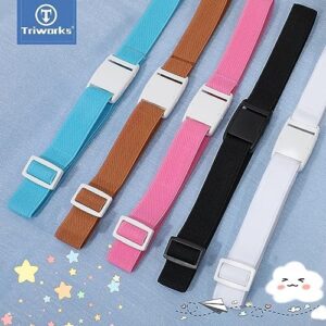 Kids Elastic Adjustable Belts for Girls Easy Buckle Invisible Flat Buckle Stretchy Belt for Kids Boys Girls - Image 7