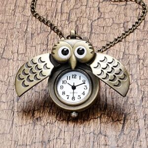 AKOAK 1 Pack Vintage Owl Pocket Watch - Image 9