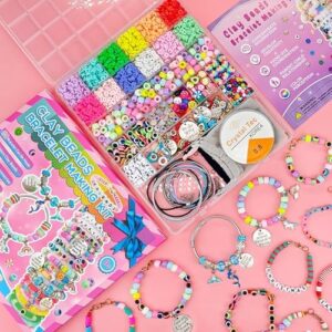 leitait Girls Toys Bracelet Making Kit -3400pcs Beads for Charm Jewelry Making Kit Supplies, Unicorn/Mermaid Crafts Birthday Christmas Gifts for Girls Ages 5 6 7 8 9 10 11 12 Years Old - Image 2