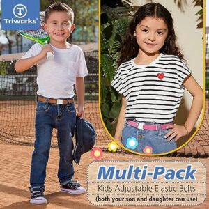 Kids Elastic Adjustable Belts for Girls Easy Buckle Invisible Flat Buckle Stretchy Belt for Kids Boys Girls - Image 5