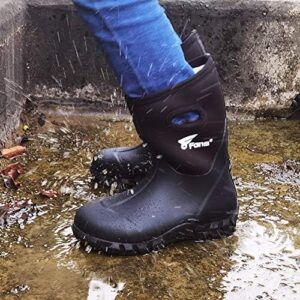 8 Fans Kids Rubber Boots 100% Waterproof Fishing Hunting Neoprene Winter Snow Rain Boots with Warm Liners for Boys and Girls - Image 6