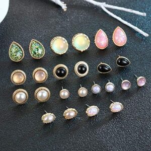 36 Pairs Boho Stud Earrings Set for Women Hypoallergenic Earrings Vintage Bohemian Assorted Earrings - Image 7