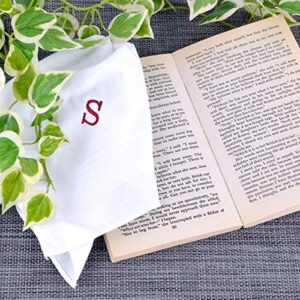 Initial Handkerchief for Men, Monogrammed Boxed 3 Piece Set,100% Cotton - Image 4