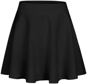 Zaclotre Skorts Skirts for Girls Elastic High Waisted Tennis Skirt with 2 Pockets Athletic Golf Workout Sports Shorts