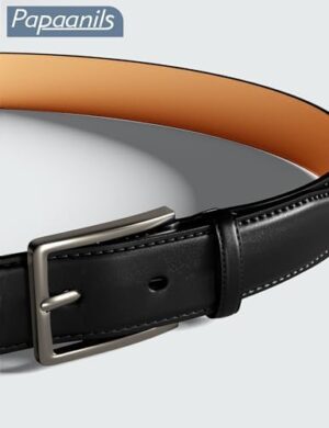 Mens Dress Belt,Mens Leather Belts for Jeans,Mens Casual Belt 1.38" Width - Image 4