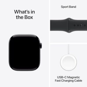 Apple Watch Series 10 [GPS 46mm case] Smartwatch with Jet Black Aluminium Case with Black Sport Band - M/L. Fitness Tracker, ECG App, Always-On Retina Display, Water Resistant - Image 7