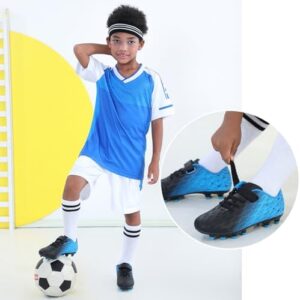 brooman Kids Firm Ground Soccer Cleats Boys Girls Athletic Outdoor Football Shoes - Image 3