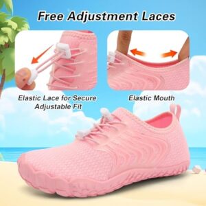 BARERUN Kids Water Shoes Boys Girls Barefoot Aqua Socks Quick Dry Breathable Sports Aqua Athletic Sneakers Wide Toe Adjustable Lightweight Beach Swim Pool Shoes - Image 4