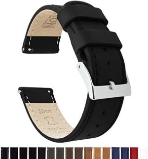 Barton Quick Release - Top Grain Leather Watch Band Strap - Choice of Width - 16mm, 18mm, 19mm, 20mm, 21mm 22mm, 23mm or 24mm - Image 2