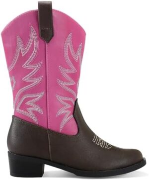 K KomForme Cowboy Boots for Girls and Boys Western Mid-Calf Pointed-Toe Cowgirl Boots (Toddler/Little Kid/Big Kid) - Image 5