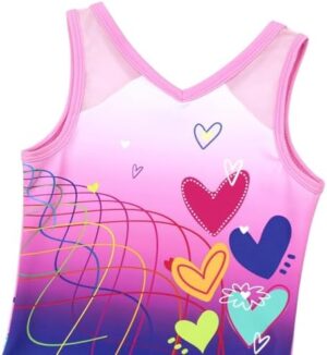 Gymnastics Leotards for Girls With Shorts Packable Sparkly Ballet Dance Mesh Activewear - Image 3