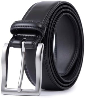 Fabio Valenti Genuine Leather Dress Belts For Men - Mens Belt For Suits, Jeans, Uniform With Single Prong Buckle