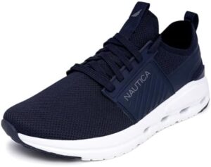 Nautica Mens Running Sneakers Sport Fashion Lace-Up Athletic Soft Shoes for Gym Tennis Men – Cushioned, Breathable, Lightweight & Comfortable