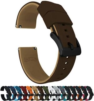 BARTON Elite Silicone Watch Bands - Quick Release - Choose Strap Color & Buckle Color (Stainless Steel, Black PVD or Gunmetal Grey) - 18mm, 20mm, 22mm & 24mm Watch Straps - Image 2