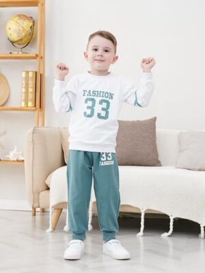 Toddler Boy Clothes Letter Plaid Shirt + Dinosaurs Print Pants 2 Pieces Boy Winter Spring Outfits Set - Image 4