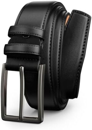 Mens Dress Belt,Mens Leather Belts for Jeans,Mens Casual Belt 1.38" Width