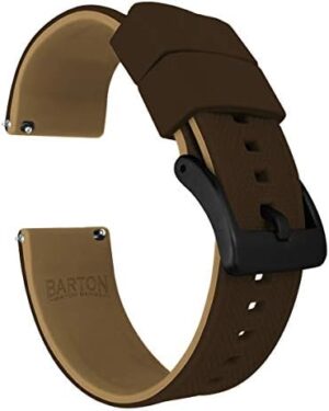 BARTON Elite Silicone Watch Bands - Quick Release - Choose Strap Color & Buckle Color (Stainless Steel, Black PVD or Gunmetal Grey) - 18mm, 20mm, 22mm & 24mm Watch Straps