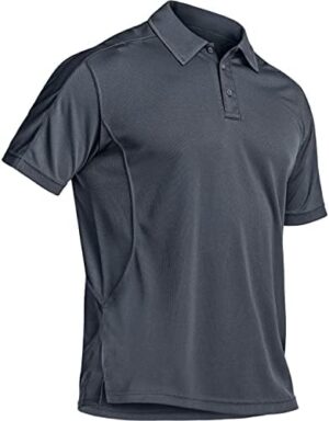 CQR Men's Polo Shirts, Tactical Short Sleeve Golf Performance Shirts, Lightweight Dry Fit UPF 50+ Pique - Image 8