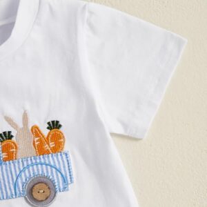 Toddler Boy Easter Outfit Baby Boy Bunny Short Sleeve T Shirt And Shorts Set 2 Piece Spring Summer Clothes - Image 6