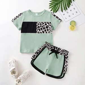 Toddler Girl Clothes Summer Outfits Cute Baby Short Sleeve T-shirt Shorts Leopard Camo Printed 18 Months to 6 Years - Image 2