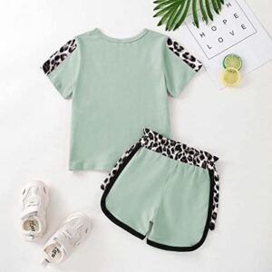 Toddler Girl Clothes Summer Outfits Cute Baby Short Sleeve T-shirt Shorts Leopard Camo Printed 18 Months to 6 Years - Image 3