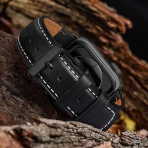 Leather Bands Compatible with Apple Watch Bands 49mm 46mm 45mm 44mm 42mm 40mm for Men Women, Vintage Genuine Leather Wristband Replacement Bands for iWatch Series 10 9 8 7 6 5 4 3 2 1 SE Ultra2 - Image 7