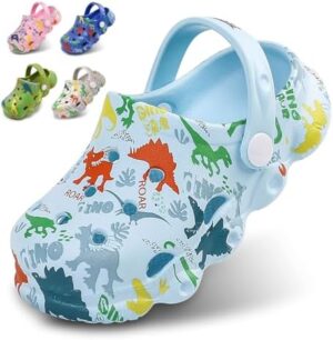 Kids Clogs Shoes Boys Girls Garden Slip On Shoes Toddler Clogs Children Slides Slippers Indoor Outdoor Beach Pool Shower Sandals