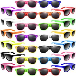 Morcheiong Neon Sunglasses Bulk Sunglasses Party Favors for Birthday Beach Pool Party, Multiple Quantity Options, 12 Colors