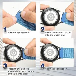 Sport Loop Nylon Band 16mm 18mm 19mm 20mm 22mm Watch Band Quick Release,Soft Fabric Nylon Adjustable Rugged Velcro Replacement Wristband Strap for Men Women - Image 5