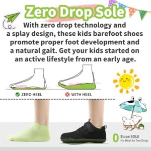 Barefoot Shoes Kids Wide Toe Box Shoes Boys Girls Footwear Zero Drop Orthopedic Minimalist Walking Sneakers for Little/Big Kids Indoor Outdoor Lightweight Running Wrestling Tennis - Image 2