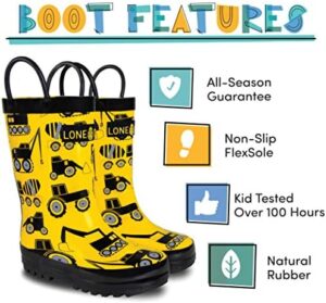 Lone Cone Elementary Collection - Premium Natural Rubber Rain Boots with Matte Finish for Toddlers and Kids - Image 2