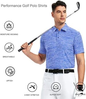 Alex Vando Mens Golf Shirt Moisture Wicking Quick-Dry Short Sleeve Casual Polo Shirts for Men - Image 4