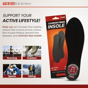 TEGA Carbon Fiber Insole (1 Pair) - for Turf Toe, Foot Fractures, Hallux Rigidus and Limitus - Rigid Shoe Insert for Sports, Hiking, Trekking, Basketball, Running - Alternative to Post Op Shoe - Image 3