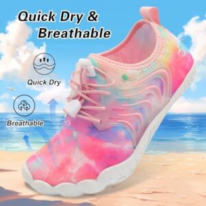 BARERUN Kids Water Shoes Boys Girls Barefoot Aqua Socks Quick Dry Breathable Sports Aqua Athletic Sneakers Wide Toe Adjustable Lightweight Beach Swim Pool Shoes - Image 2