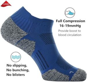 CWVLC Unisex Cushioned Compression Athletic Ankle Socks Multipack - Image 3