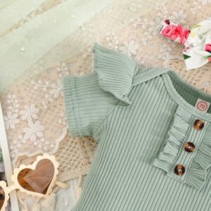 Baby Girl Clothes Newborn Infant Outfit Ruffle Romper and Short Pants Clothing Sets for Summer Spring - Image 9