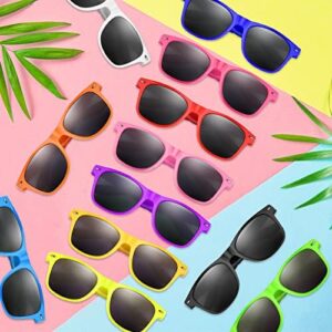 Morcheiong Neon Sunglasses Bulk Sunglasses Party Favors for Birthday Beach Pool Party, Multiple Quantity Options, 12 Colors - Image 2