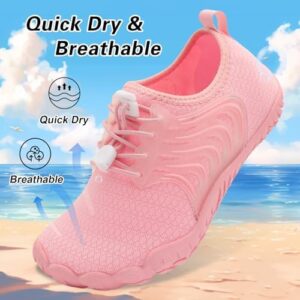 BARERUN Kids Water Shoes Boys Girls Barefoot Aqua Socks Quick Dry Breathable Sports Aqua Athletic Sneakers Wide Toe Adjustable Lightweight Beach Swim Pool Shoes - Image 2