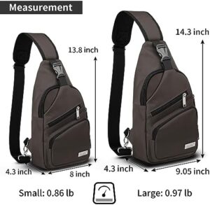 AMJ Crossbody Sling Bag Men Women, Casual Shoulder Backpack, Chest Daypack Satchel for Hiking Travel - Image 2