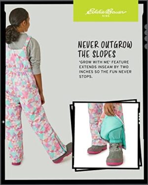 Eddie Bauer Kids Snow Bib - Insulated Waterproof Kids Snow Suit - Cozy Outdoor Activewear Overalls for Girls and Boys (3-16) - Image 4