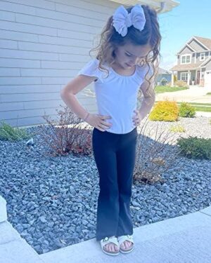 Stelle Girl's Flare Leggings High Waisted Yoga Pants Bootcut Dance Casual Pants Activewear Kids Bell Bottoms - Image 3